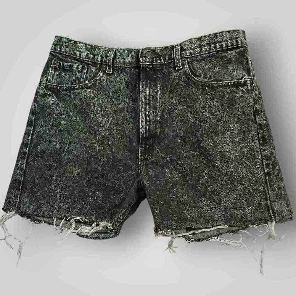 Levi's 505 Jean Shorts Mens 36 Vtg 90s Cutoff Hoochie Daddy Acid Wash Jorts